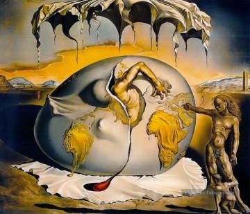 新しい人類の誕生を見つめる地政学的子供 2 サルバドール・ダリ Oil Paintings
